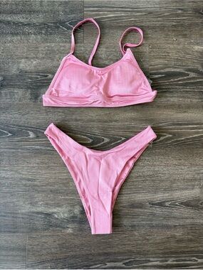 New Shiny Pink padded Bikini Set